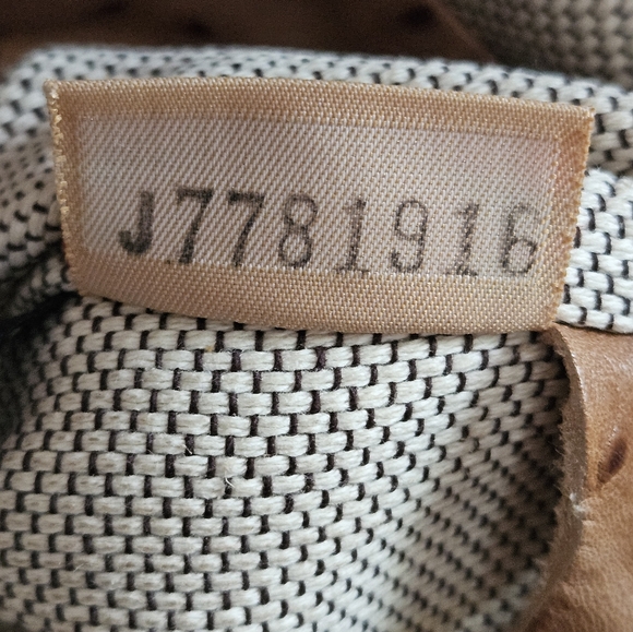 Dooney & Bourke Vintage Embossed Ostrich Leather Double Handle Handbag Cognac - Picture 7 of 15